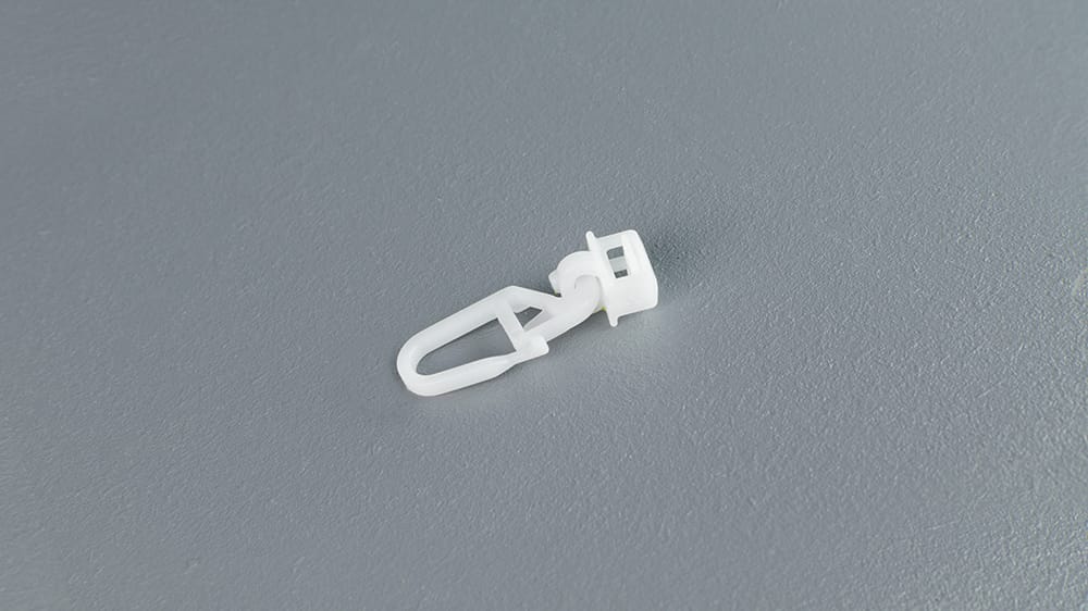Clic Gelenkgleiter mit langem Haken 4 mm weiß
