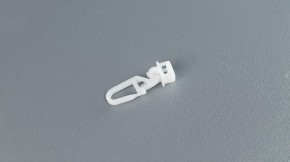 Clic Gelenkgleiter mit langem Haken 4 mm weiß